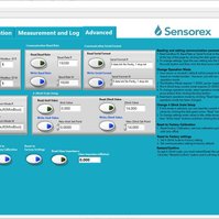Software de interface do usuário Sensorex Smart Sensor